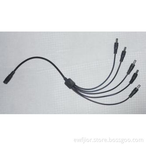 DC Plug CCTV Power Connector 5.5x2.1mm , 1 Way to 5 Way Cab